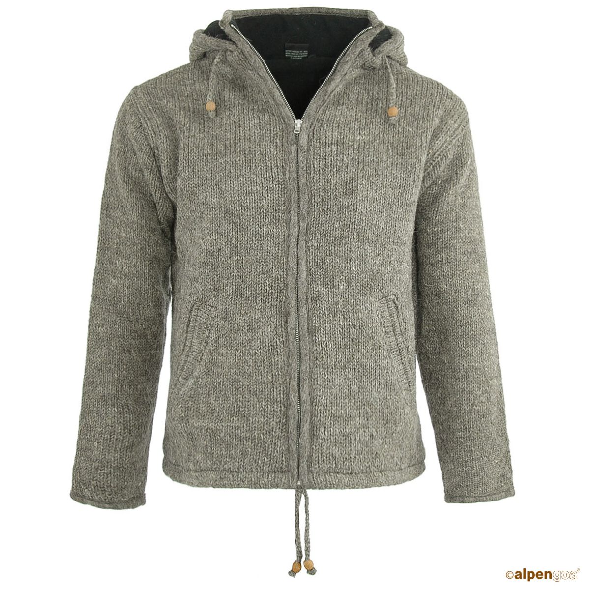 Wolljacke aus Schafwolle Modell Max Naturbraun